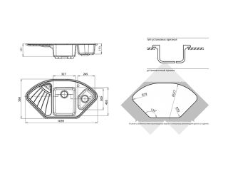 Мойка кухонная GranFest Топаз Corner C-1040 E топ